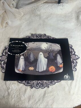 Tahari home faux leather Halloween ghost placemats 13” x 19”